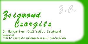 zsigmond csorgits business card